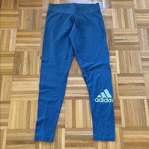 ADIDAS Blue Gray Running Tights / Leggings M